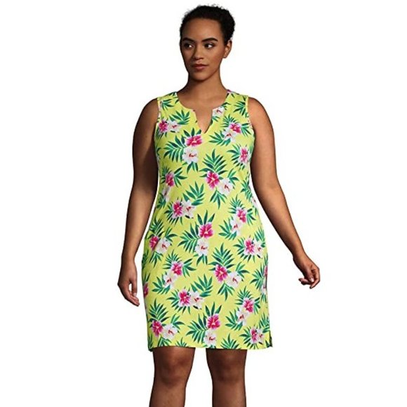 Lands' End Swim Nwot Lands End Womens Cotton Jersey Sleeveless Coverup Large Tall 4 X289